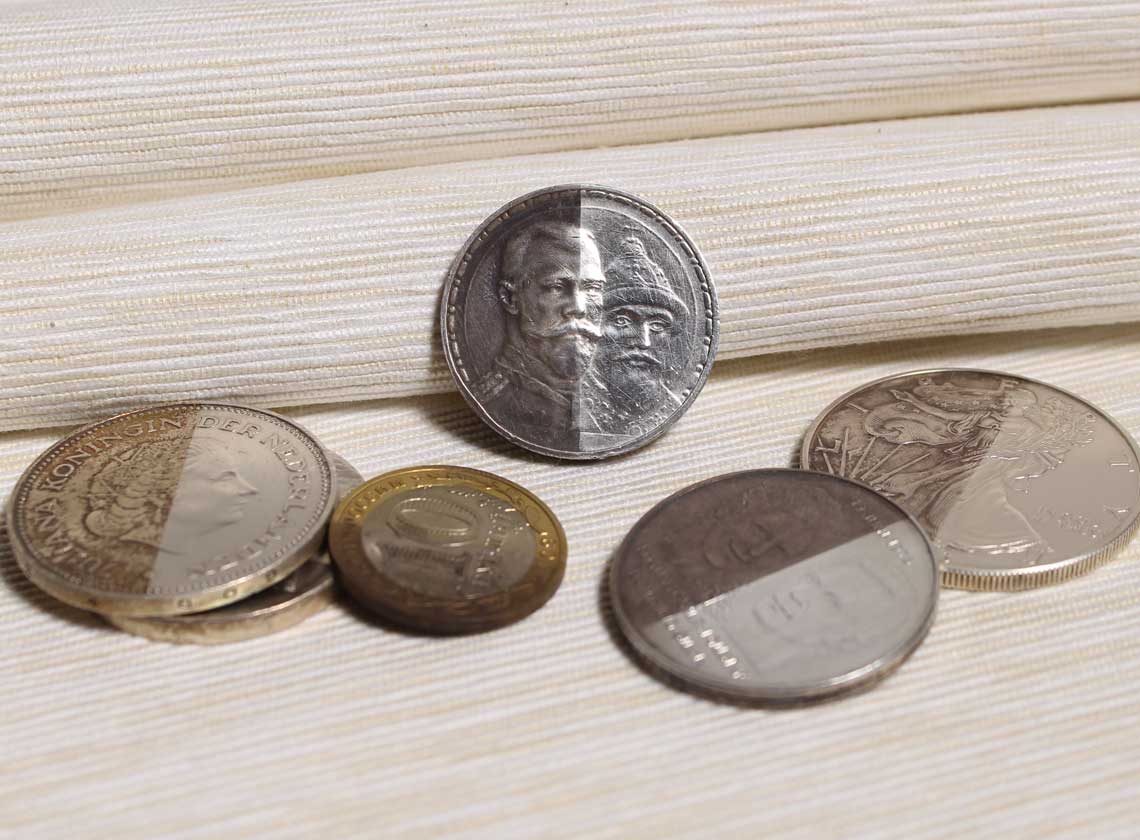 Чистка серебряных монет препаратами «ЭТАЛОН»